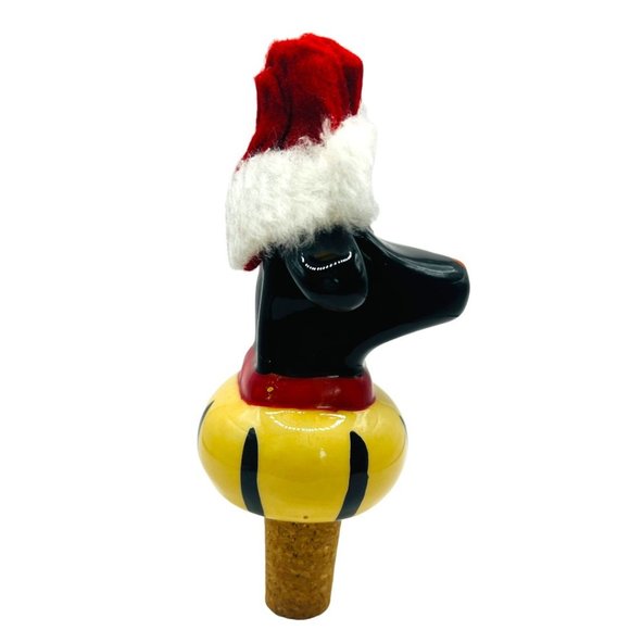 Black Labrador Dog in Santa Hat Bottle Stopper-Christmas - Kappers Inc - Picture 6 of 9
